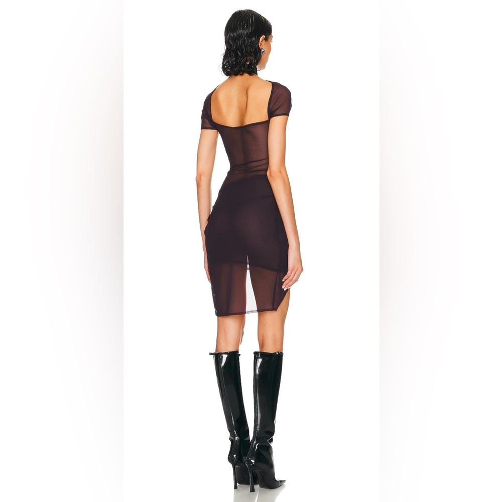 Coperni Asymmetrical Sheer Mesh Dress - Picture 5 of 16